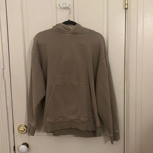 Aritzia TNA Cozy AF Hoodie XL in Tan